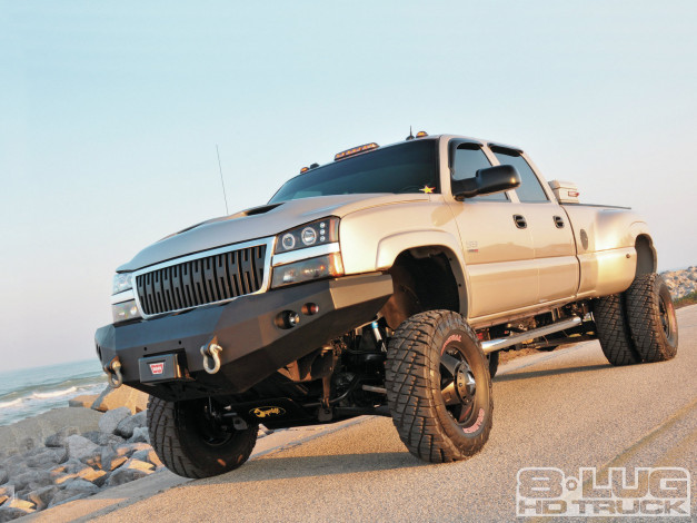 Обои картинки фото 2005, chevy, 3500, автомобили, custom, pick, up