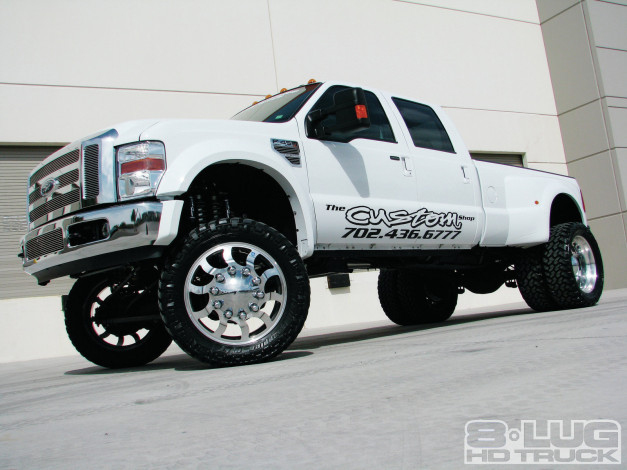 Обои картинки фото 2010, ford, f450, автомобили, custom, pick, up