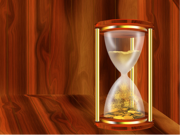 Обои картинки фото 3д, графика, другое, монеты, песок, доски, песочные, часы