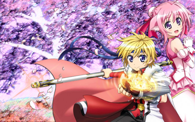 Обои картинки фото аниме, dog, days, девушки