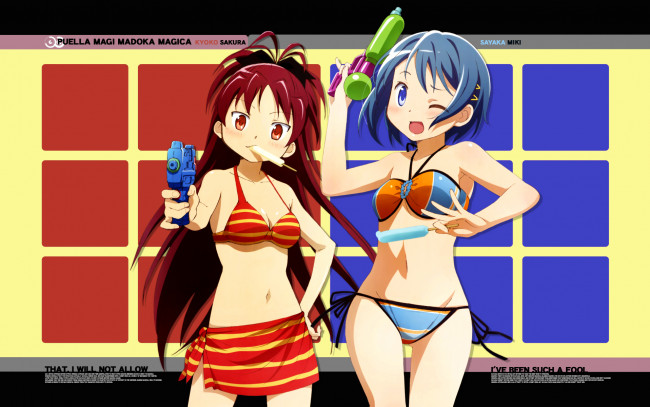 Обои картинки фото аниме, mahou, shoujo, madoka, magika, девушки