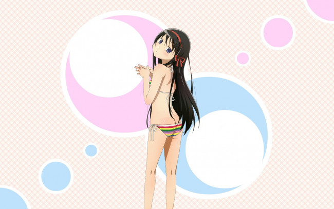 Обои картинки фото аниме, mahou, shoujo, madoka, magika, девушка