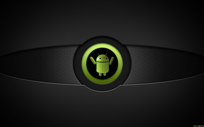 Обои картинки фото компьютеры, android, тёмный, сетка, логотип