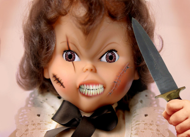 Обои картинки фото разное, компьютерный, дизайн, нож, оскал