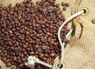 Картинка еда кофе кофейные зёрна зерна ткань