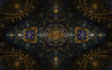 Картинка 3д графика fractal фракталы цвета узор фон