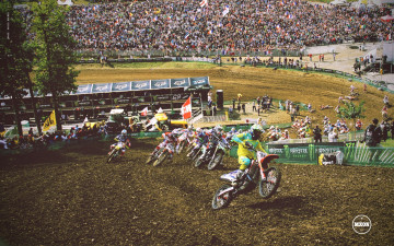 Картинка спорт мотокросс гонки трасса кросс