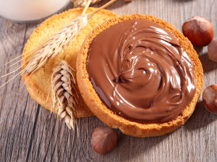 Картинка еда бутерброды +гамбургеры +канапе бутерброд крем шоколад