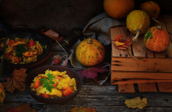 Картинка еда вторые+блюда ложка тыква плов