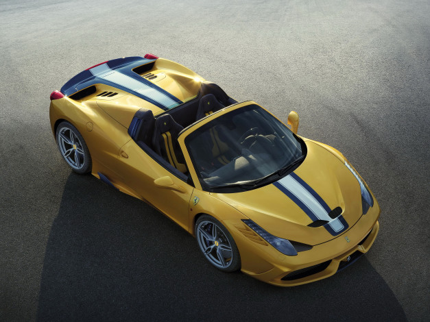 Обои картинки фото 2014 ferrari 458 italia speciale a, автомобили, ferrari, тюнинг, желтый