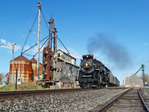 Картинка техника паровозы железная дорога рельсы паровоз