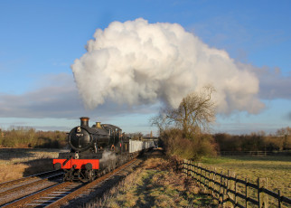 Картинка техника паровозы железная дорога рельсы паровоз