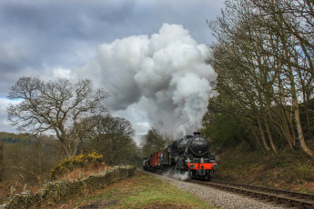 Картинка техника паровозы железная дорога рельсы паровоз