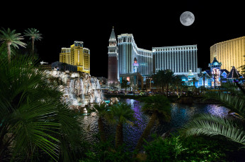 Картинка las+vegas города лас-вегас+ сша луна парк ночь