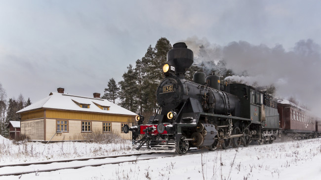 Обои картинки фото техника, паровозы, железная, дорога, рельсы, паровоз