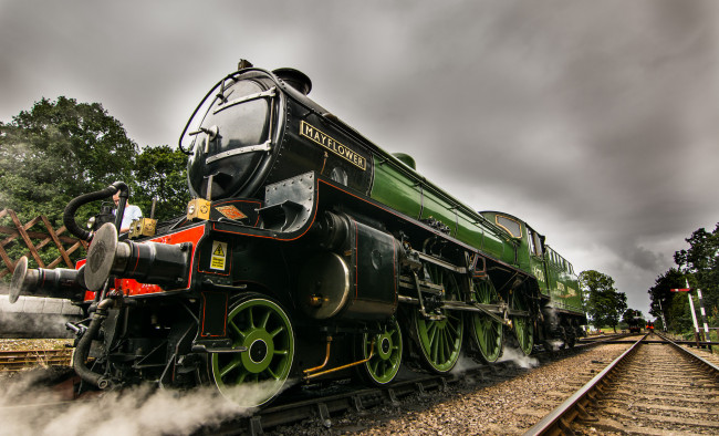 Обои картинки фото техника, паровозы, железная, дорога, рельсы, паровоз