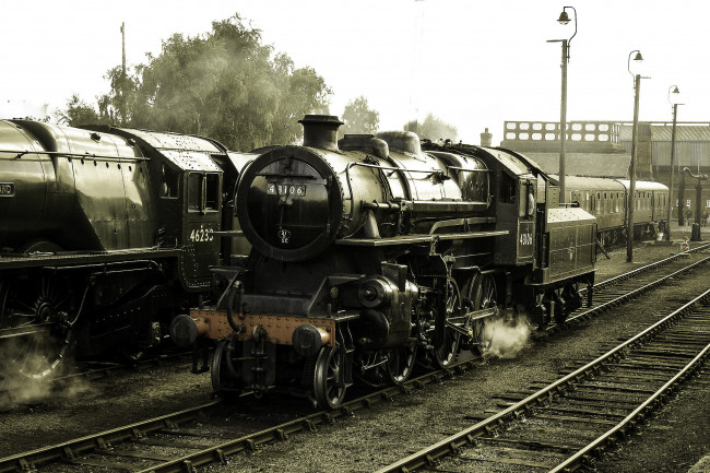 Обои картинки фото техника, паровозы, железная, дорога, рельсы, паровоз