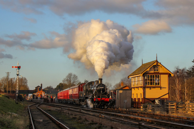 Обои картинки фото техника, паровозы, железная, дорога, рельсы, паровоз