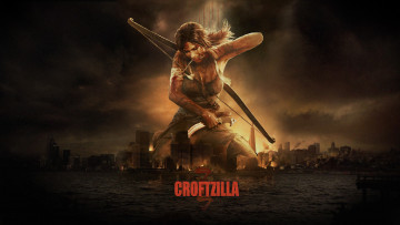 Картинка видео+игры tomb+raider+2013 бинт фон рана девушка город лук