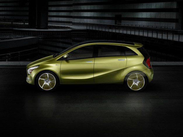 Обои картинки фото mercedes-benz bluezero concept  2009, автомобили, mercedes-benz, 2009, concept, bluezero