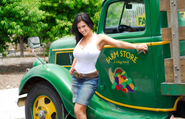 Обои картинки фото автомобили, -авто с девушками, фон, взгляд, девушка