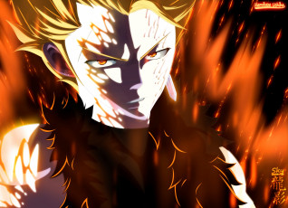 Картинка аниме fairy+tail slayer dragon дракон sting eucliffe волшебник чародей маг