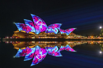 Картинка города сидней+ австралия сидней австрия ночной город ночные огни