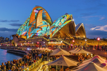 Картинка города сидней+ австралия сидней австрия город ночные огни