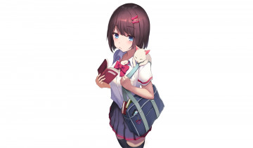 Картинка аниме unknown +другое фон взгляд девушка