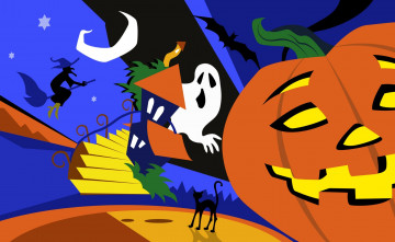 Картинка праздничные хэллоуин halloween тыква