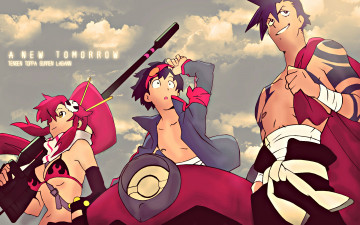 Картинка аниме tengen+toppa+gurren-lagann гуррен-лаган