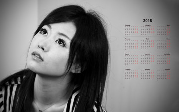 Картинка календари девушки черно-белое лицо взгляд