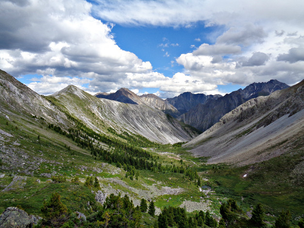 Обои картинки фото шумак, природа, горы, долина, сибирь, россия