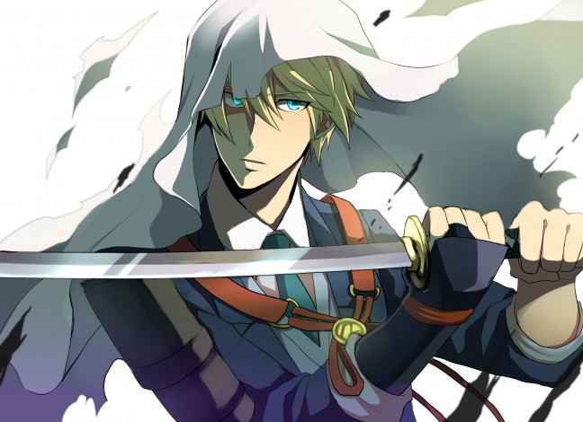 Обои картинки фото аниме, touken ranbu, танец, мечей