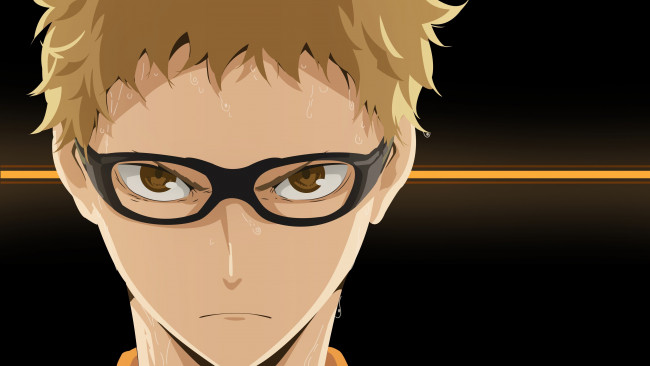 Обои картинки фото аниме, haikyuu, japonese, manga, tsukishima, kei, anime