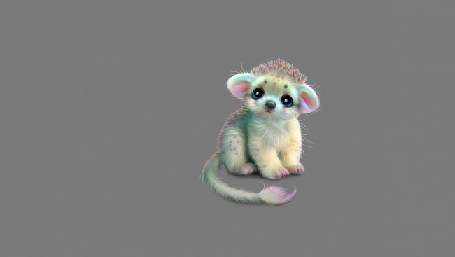 Обои картинки фото рисованное, животные, миленький, зверек