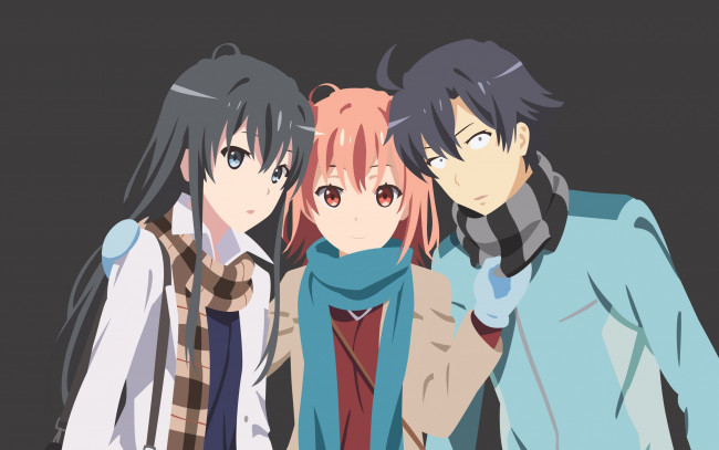 Обои картинки фото аниме, oregairu, anime, gitl, haalhady