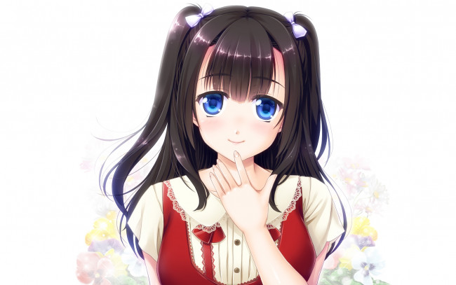 Обои картинки фото аниме, unknown,  другое, девушка, взгляд, фон