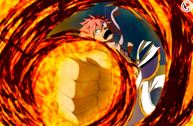 Обои картинки фото аниме, fairy tail, нацу