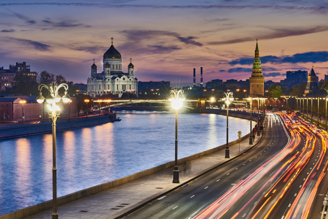 Обои картинки фото cathedral of christ the savior - moscow,  russia, города, москва , россия, простор