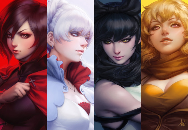 Обои картинки фото аниме, rwby, девушки