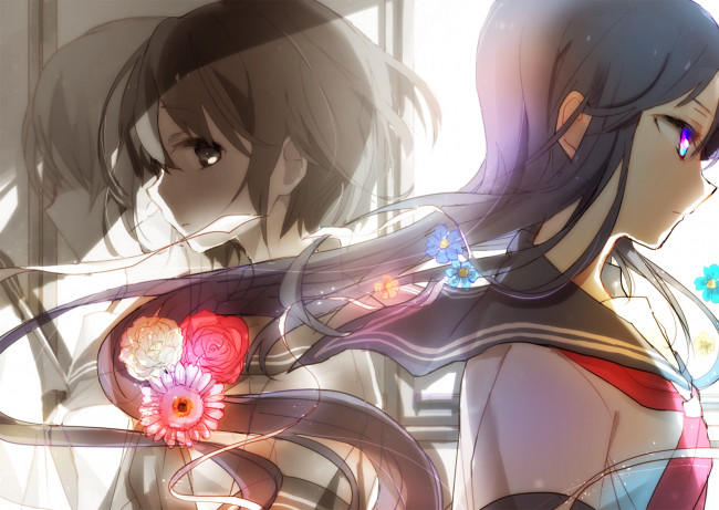 Обои картинки фото аниме, unknown,  другое, девушки