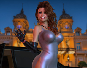 Картинка 3д+графика люди+ people девушка взгляд фон