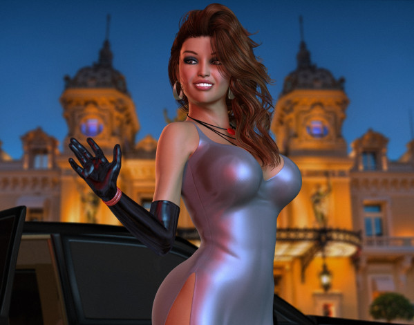 Обои картинки фото 3д графика, люди , people, девушка, взгляд, фон