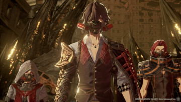 Картинка видео+игры code+vein люди маски амуниция город