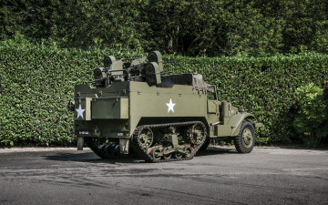 Картинка white+m16+mgmc+half-track техника военная+техника white