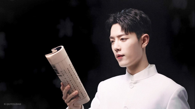 Обои картинки фото мужчины, xiao zhan, актер, пиджак, книга