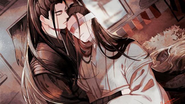 Обои картинки фото сюэ ян и сяо синчень, аниме, mo dao zu shi, the, untamed, неукротимый, повелитель, чэньцин, мосян, тунсю, mo, dao, zu, shi, магистр, дьявольского, культа