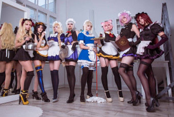 Картинка девушки -+креатив +косплей горничные костюмы образы комната