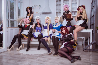 Картинка девушки -+креатив +косплей образы костюмы горничные комната